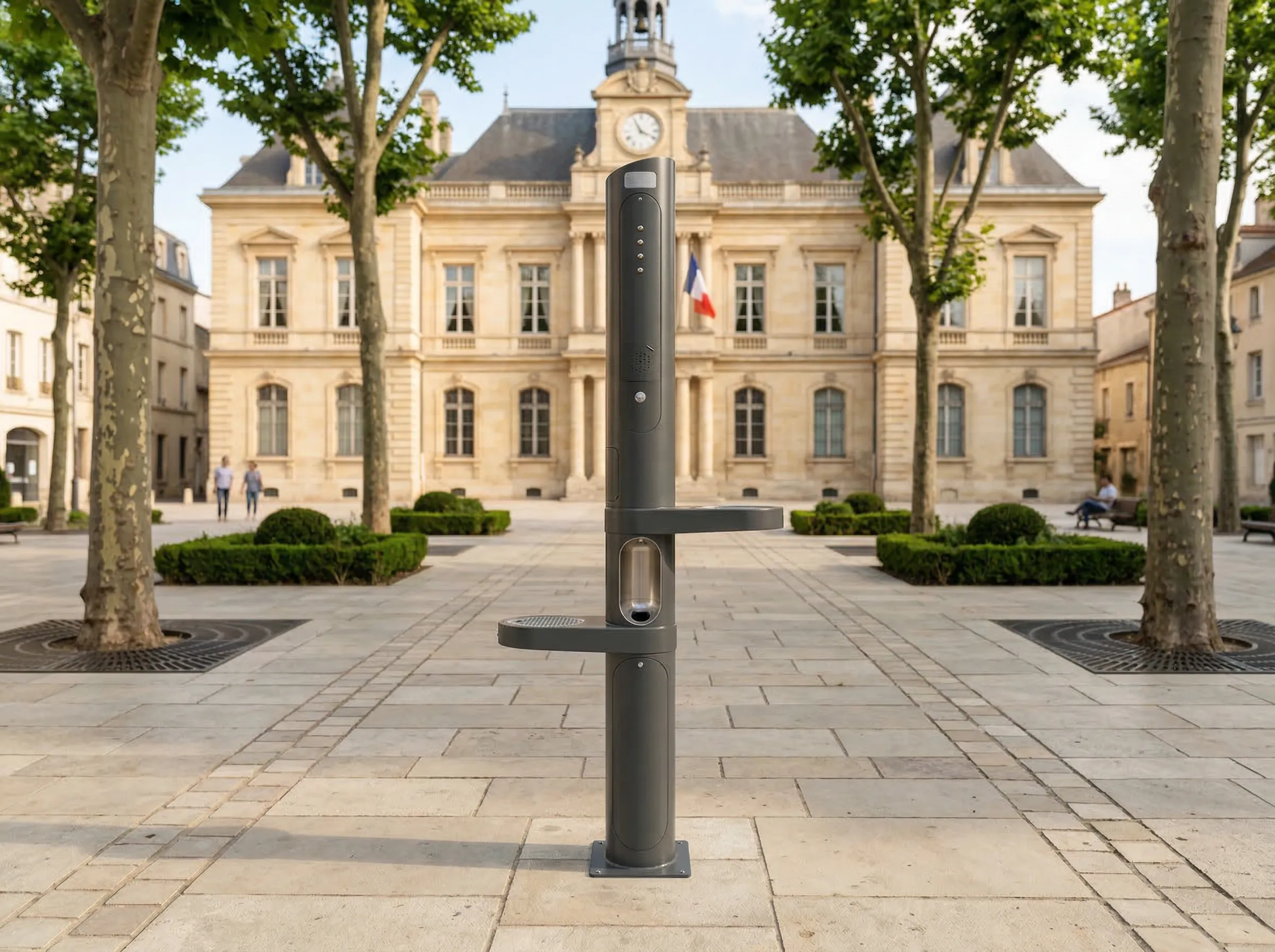 Fontaine à eau Mât Source dans l’espace public avec un accès à l’eau potable